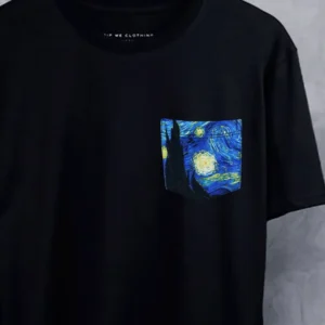 Camisa bolso noite estrelada
